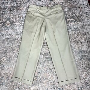 Vintage Polo Cashmere Dress Pants Beige Pleated Slacks 36x26 Made Canada